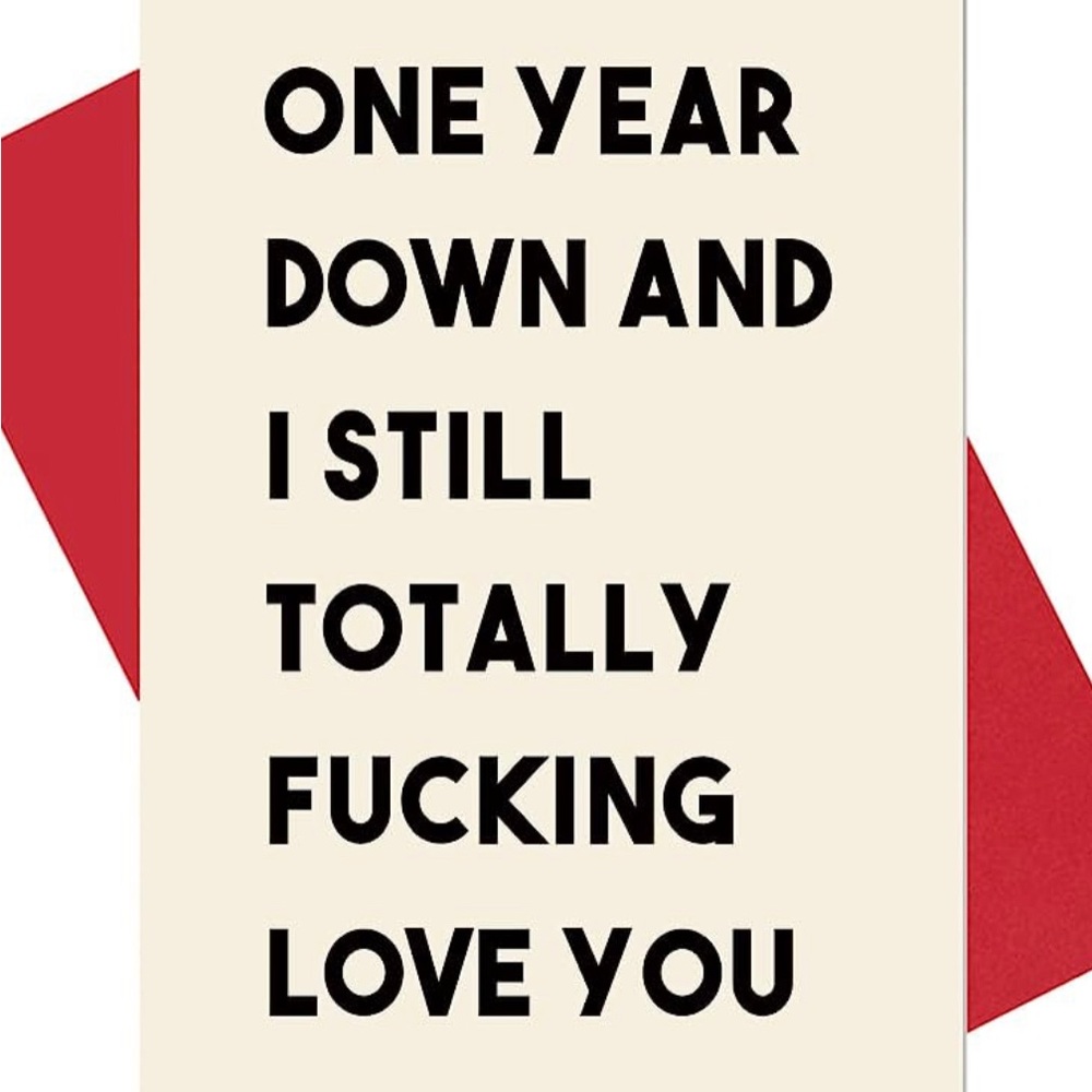 Humorous 1st year Anniversary card
